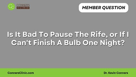 Is It Bad To Pause The Rife