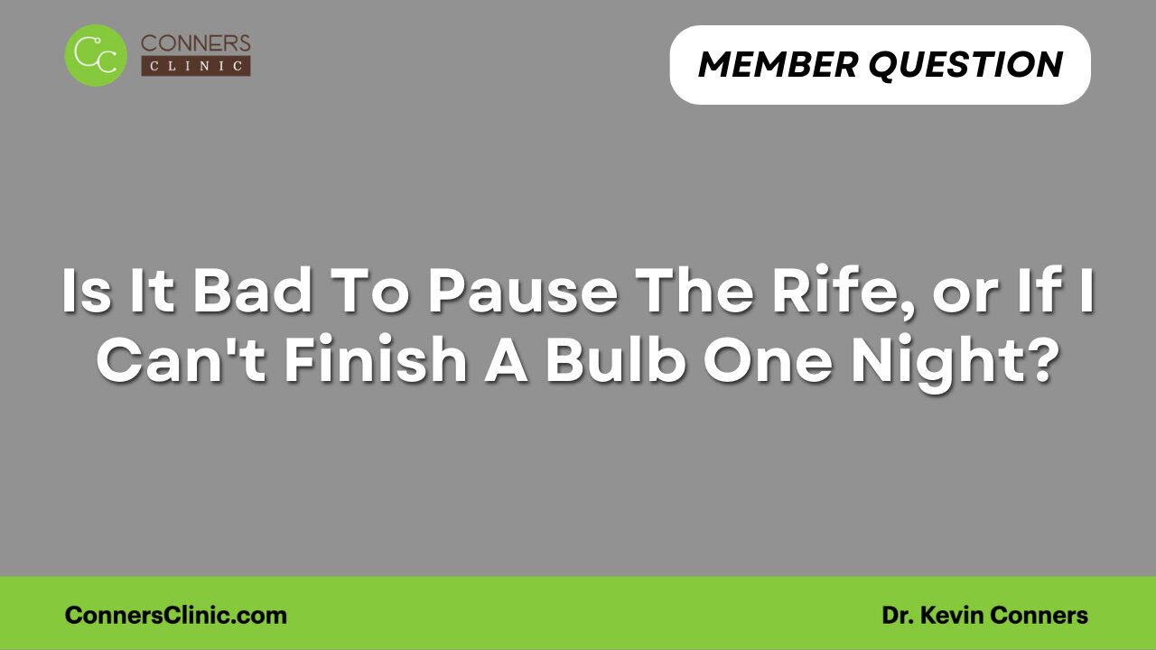 Is It Bad To Pause The Rife