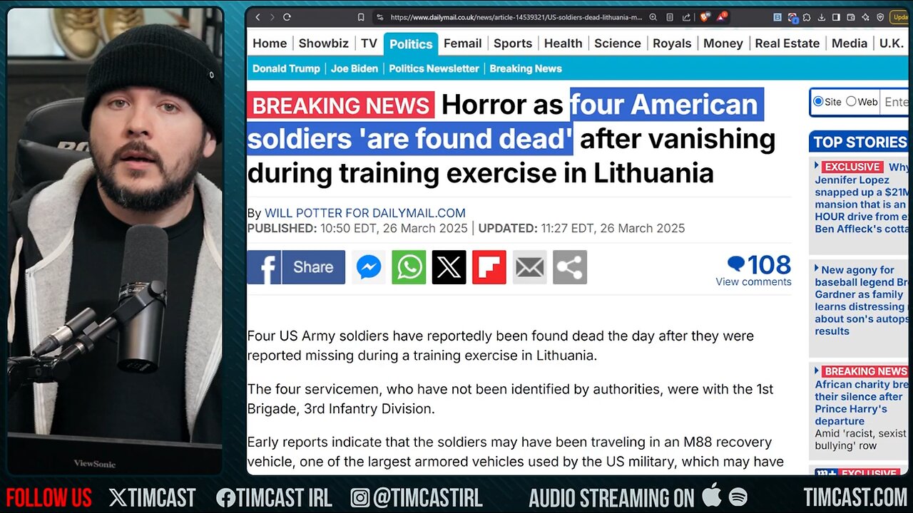 Four US Army Troops FOUND DEAD Near Belarusian Border, Troops Went MISSING On Training Exercise