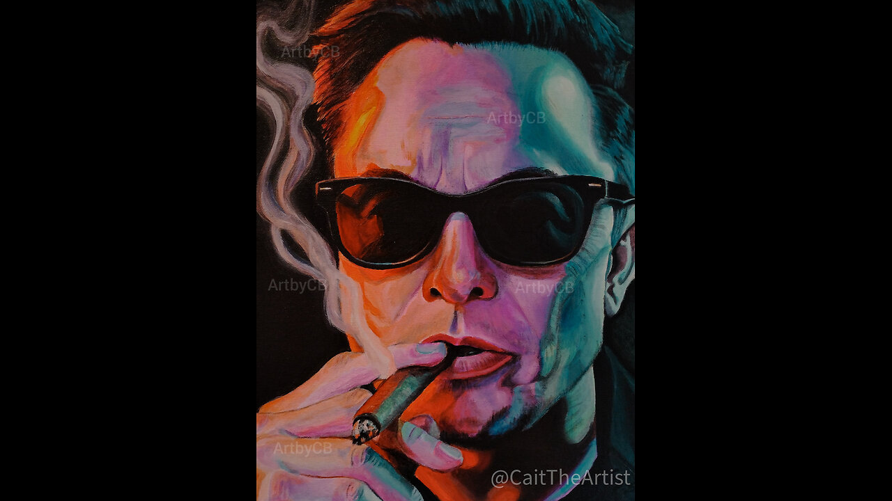 Painting Progression-Neon Elon!