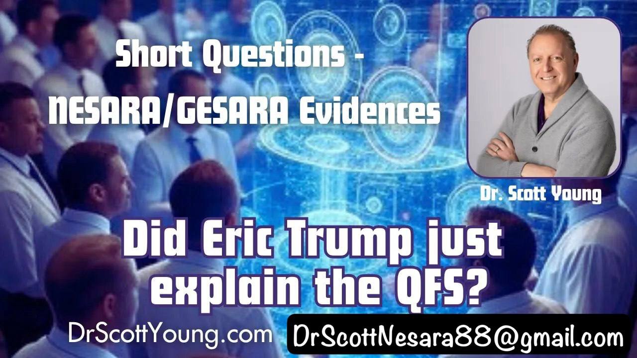 Did Eric Trump just explain the QFS?