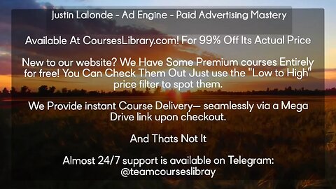 (courseslibrary.com)Justin Lalonde - Ad Engine - Paid Advertising Mastery