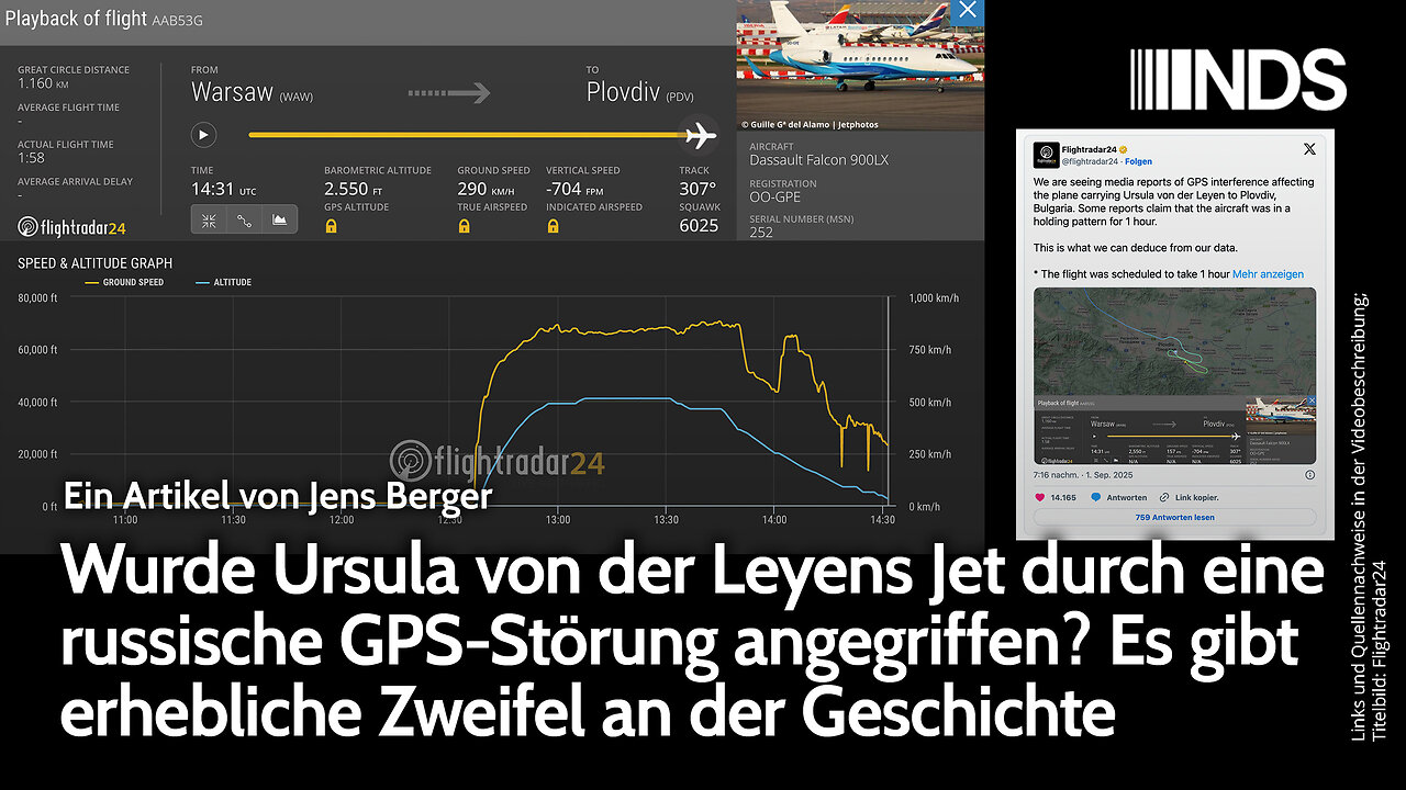 Wurde Ursula von der Leyens Jet durch eine russische GPS-Störung angegriffen? Es gibt Zweifel | NDS