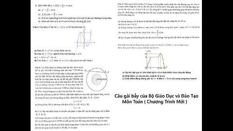 Câu gài bẫy của Bộ Giáo Dục và Đào Tạo - Môn Toán theo chương trình mới 2025 (Phần 2)