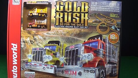 Auto World's - Gold Rush Electric Racing Slot Car Set - Go For The Gold!