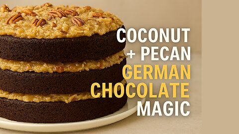 German Chocolate Cake Recipe | Coconut-Pecan Chocolate Magic 🍫🥥