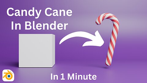 Create Your Own Candy Cane in Blender in 1 Minute