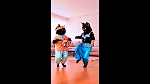 funny cat dance