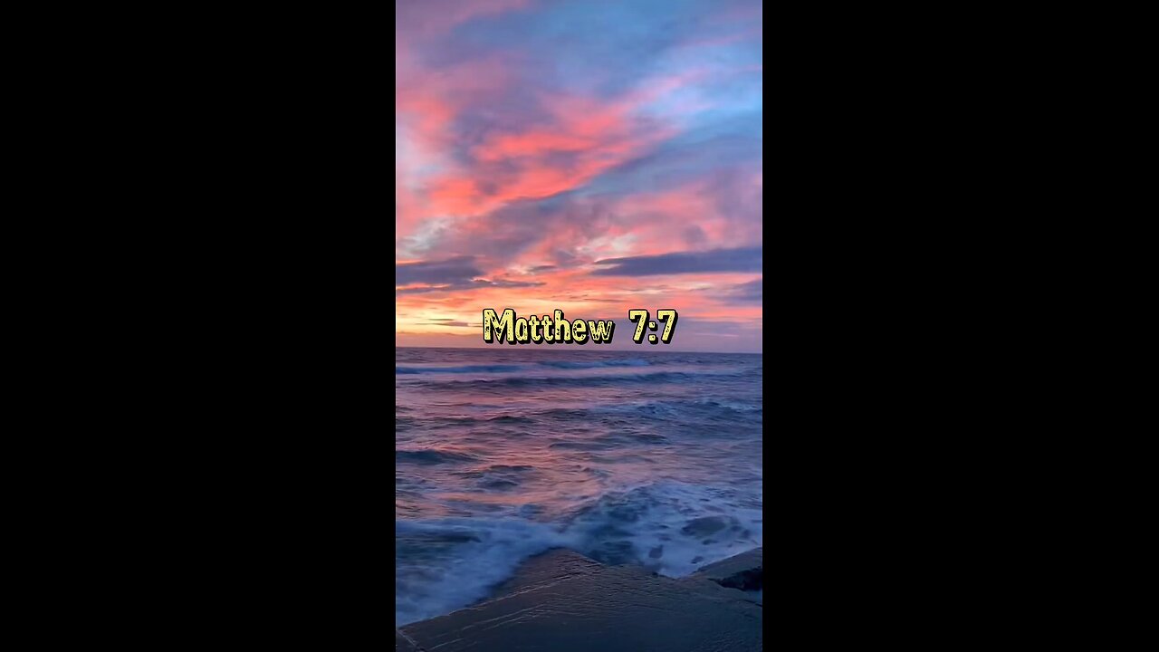 Matthew 7:7 (NIV)