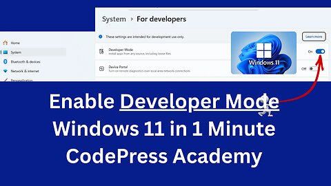 How To ENABLE Developer Mode in Windows 11 (1-Minute Guide)