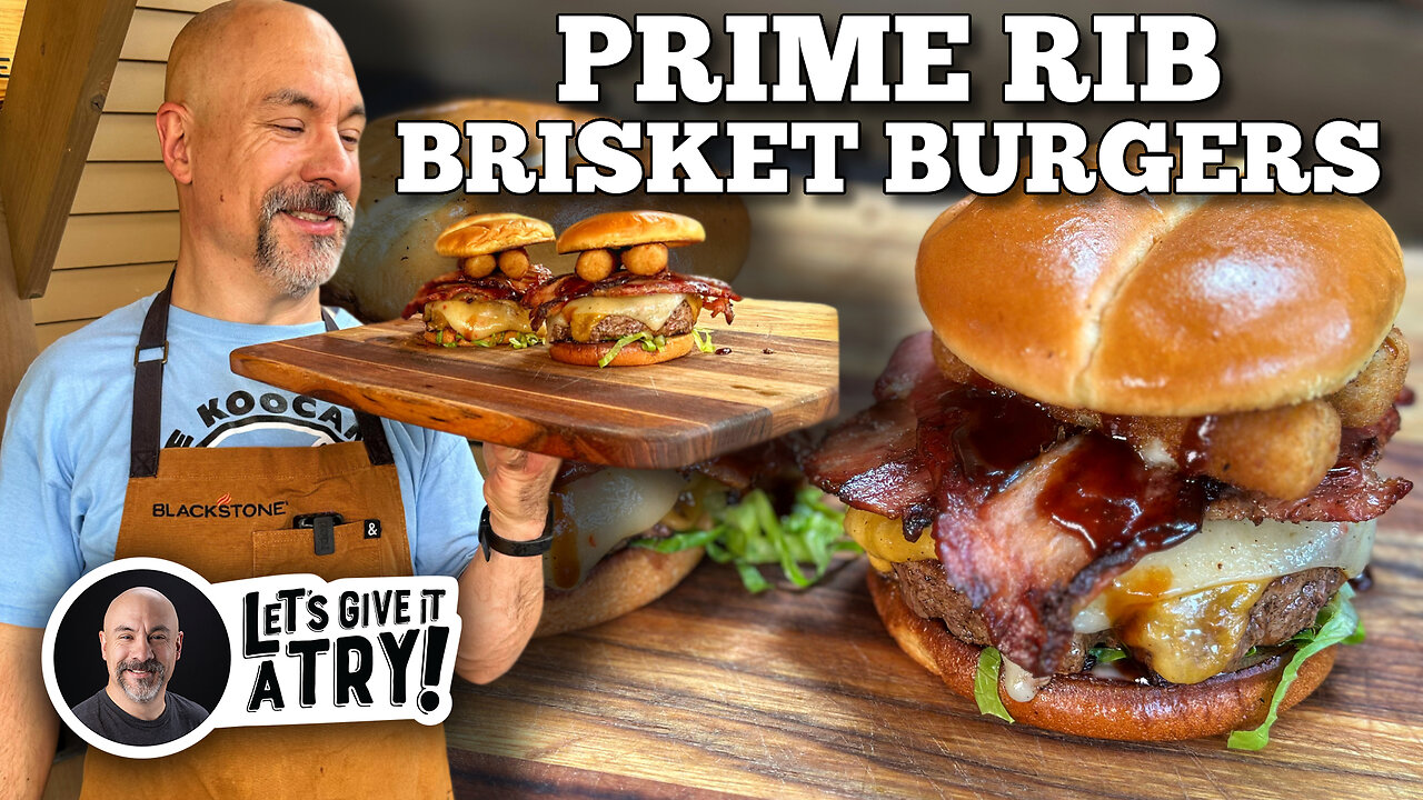 Prime Rib Brisket Burgers on the Blackstone Griddle