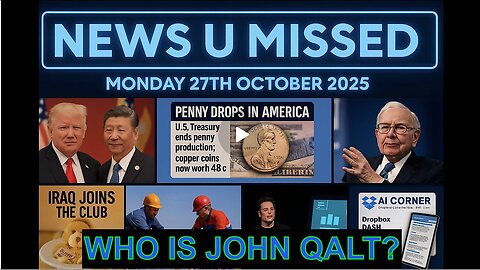 NEWS U MISSED WITH DREW DEMI MONDAY 27TH OCTOBER 2025 WHO IS JOHN QALT?