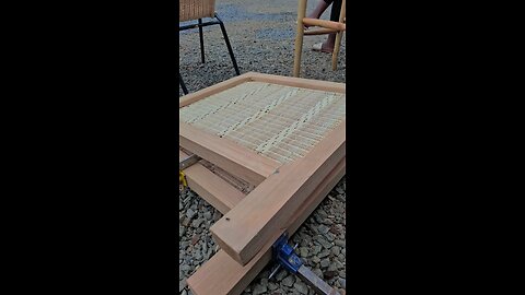 Joinery of rattan on wrought panrlists