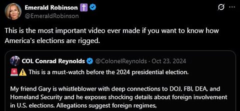 This is the most important video you with watch”-Emerald Robinson (Check Description)