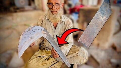 Making a New Grass-Cutting Tool from Old Scrap | Blacksmith Skill | Hand-Forged Farming Blade