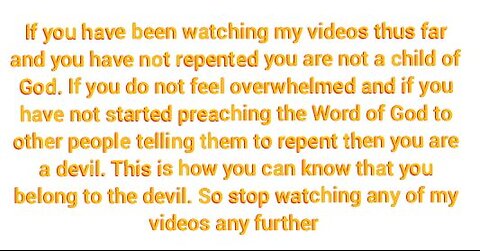 Find out whom you belong to. God or devil
