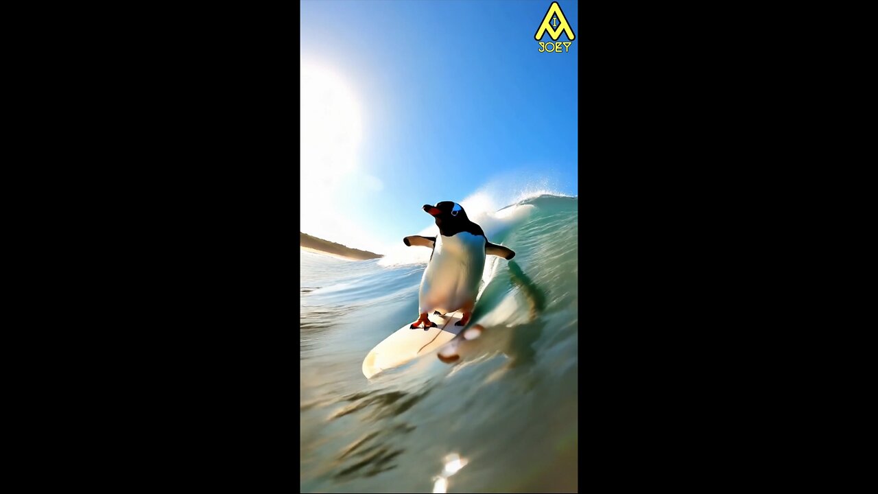 Just Some Penguins Surfing