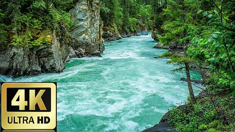 30 Minutes ｜ Relaxing Sound Of River Flowing With Soothing Music - Meditate - Sleep - ASMR - Nature