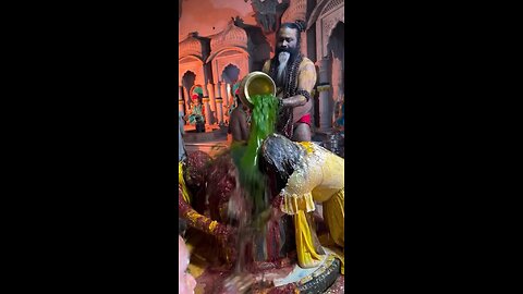 "Shower of the gods — hygiene not included." #DevotionOrDrama #WhatAreWeDoing #GodsAndGimmick