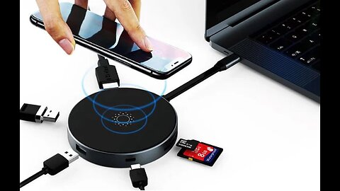 Everything Included Wireless Charging Hub - USB_Type-C_HDMI_TF