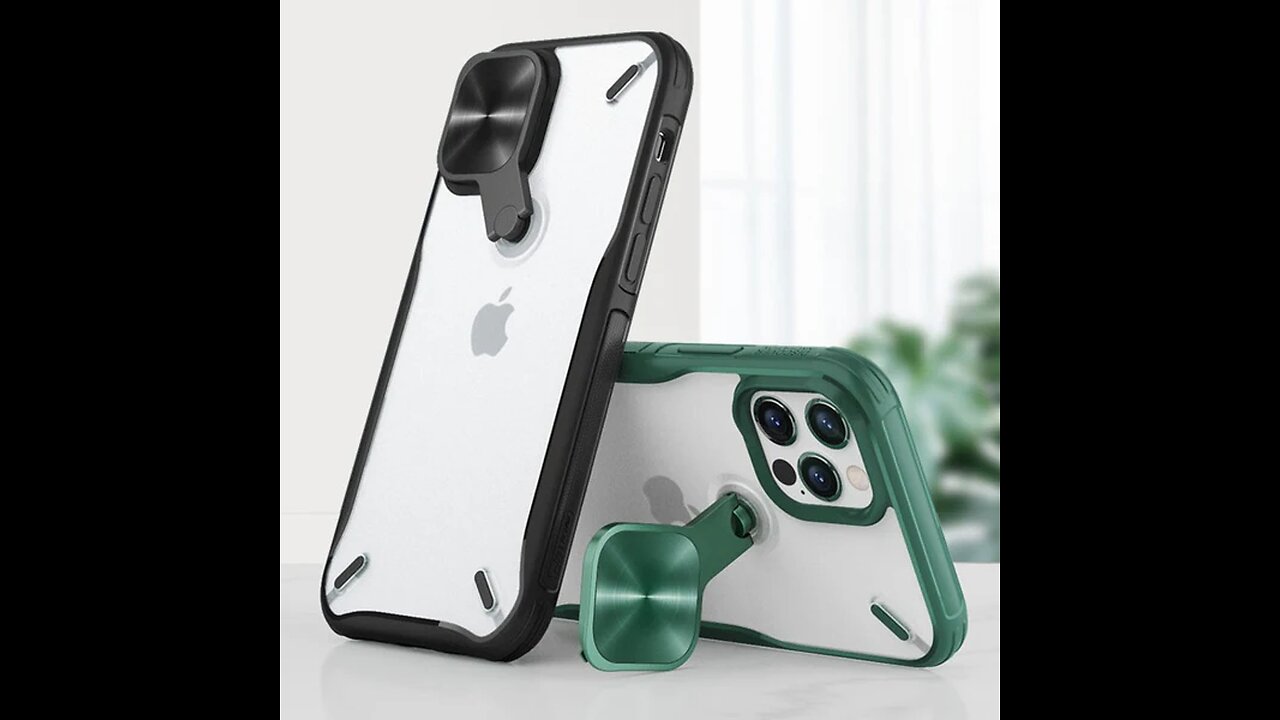 3-in-1 Phone Case, with Lens Cover & Phone Holder, for iPhone 12mini_12pro_12promax