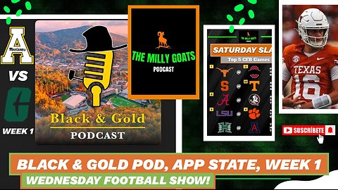 App State Preview with The Black & Gold Podcast + Week 1 College Football Launch