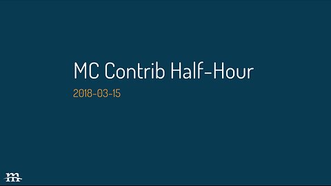 Drupal Contrib Half Hour, 2018-03-15