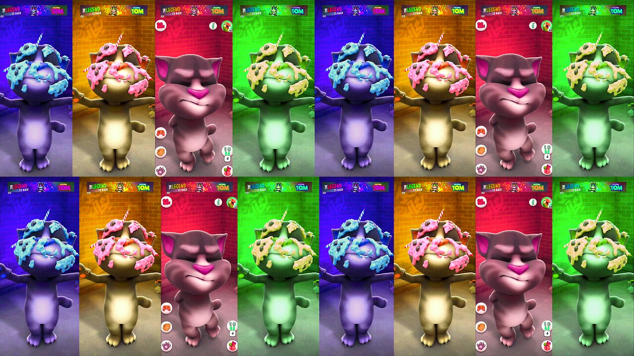 Talking Tom's Colourful Chaos! | Funny Cat Moments Compilation