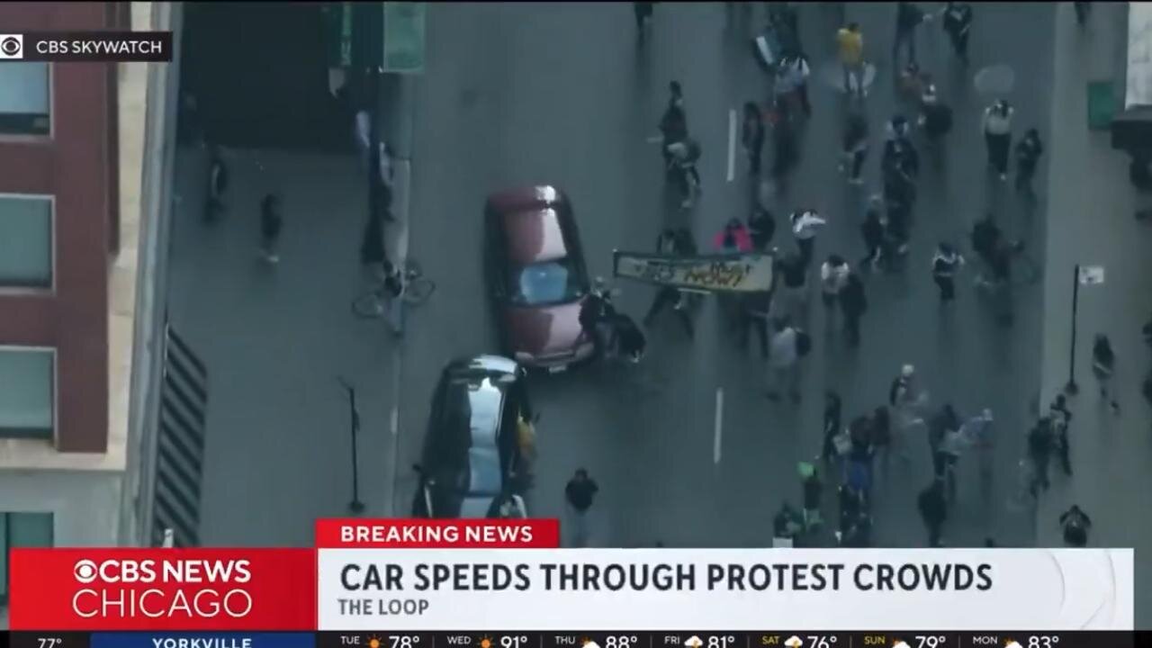 Driver Held Hostage by Chicago Anti-ICE Rioters DROVE THRU Crowd - Nearly hit!
