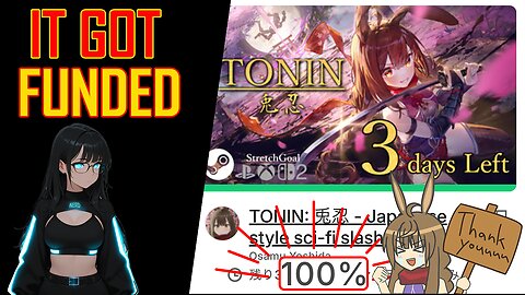 TONIN: 兎忍: Waifu Acton Game Finally Reached It's Funding Goal