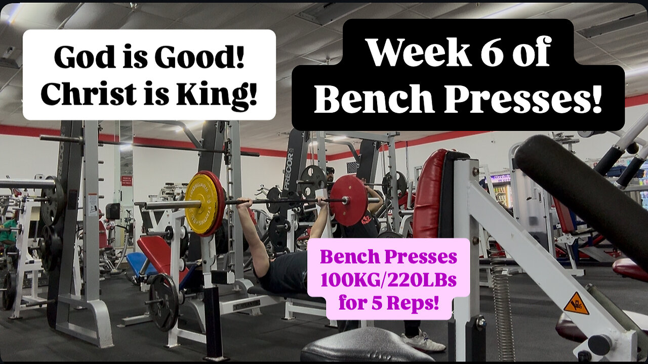 Bench Presses 100KG/220LBs for 5 Reps