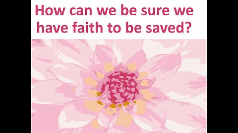 May 7 (Year 4) Can we be sure we have faith to be saved? - Tiffany Root & Kirk VandeGuchte