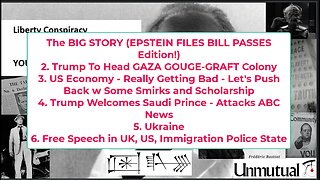 Liberty Conspiracy LIVE 11-18-25 EPSTEIN, Trump-Gaza, Trump Attacks ABC, Economy