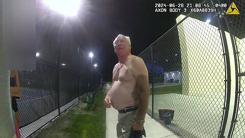 Police confront drunk Florida Man lurking at the park