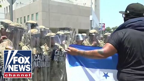 BREAKING_ Anti-ICE protesters standoff with National Guard troops in LA