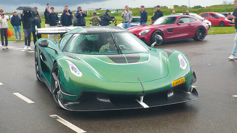 Supercars leaving Car Show! - 992 GT3RS Crash, Jesko, Apollo IE, Mansory Urus, Novitec 812, M3 G80,.