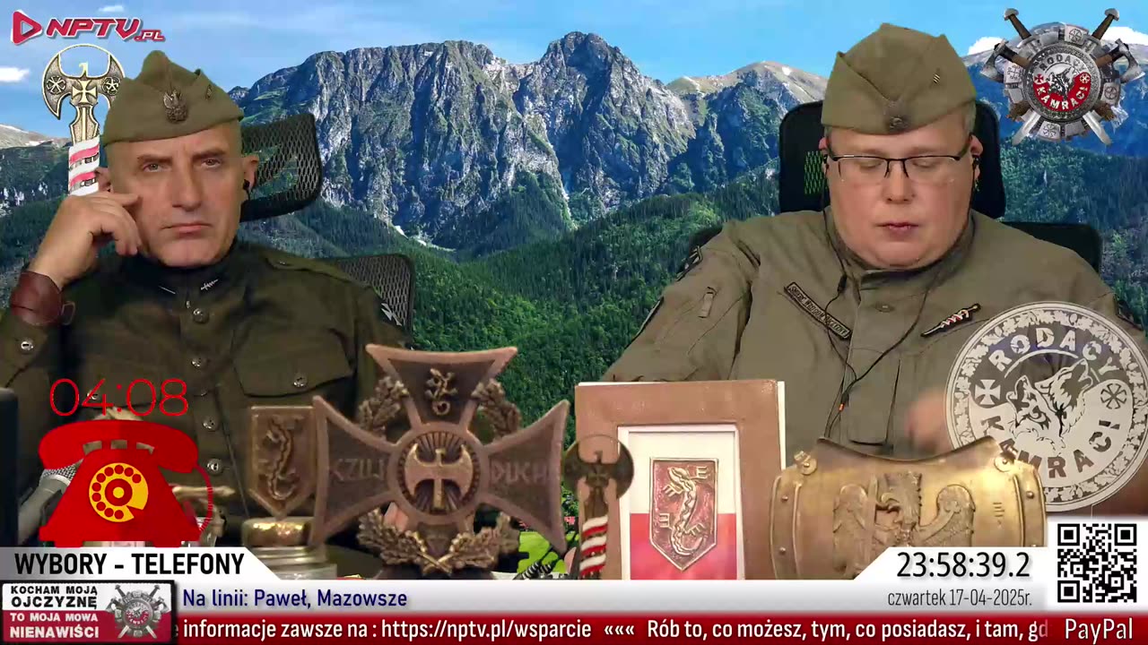 WYBORY - TELEFONY. Czw. 17.4.2025r. W. Olszański, M. Osadowski Rodacy Kamraci NPTV.pl