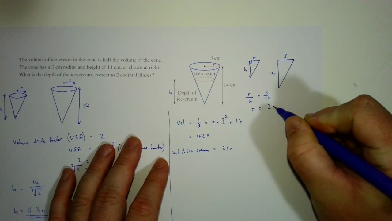 Question - Volume of cone