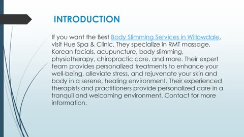 Best Body Slimming Services in Willowdale