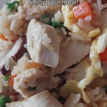 Double Meat Fried Rice 🤤 #Three3Eggs #3eggs #Bacon #FriedRice #EggFriedRice