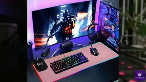 CEBUGI Light Color Background Wireless Charging Mouse Pad 15W Fast Gaming Mouse