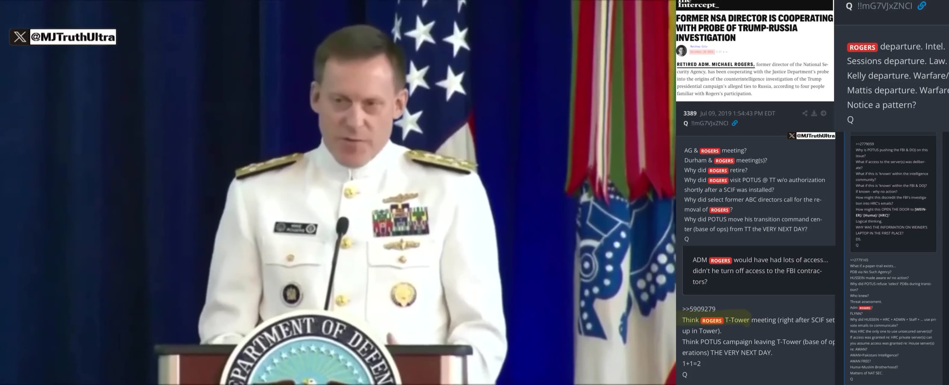 [Think Past Proves Future Q] 💥DNI Gabbard Just Released Classified Docs abt NSAs Adm Rogers [Gen Flynn friend] fighting back against intels Scheme to frame President Trump (8.13.25)