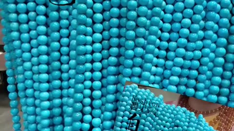 20250809-1 Natural Original Sterling Treatment Sleeping Beauty Turquoise Round Beads Green Moist