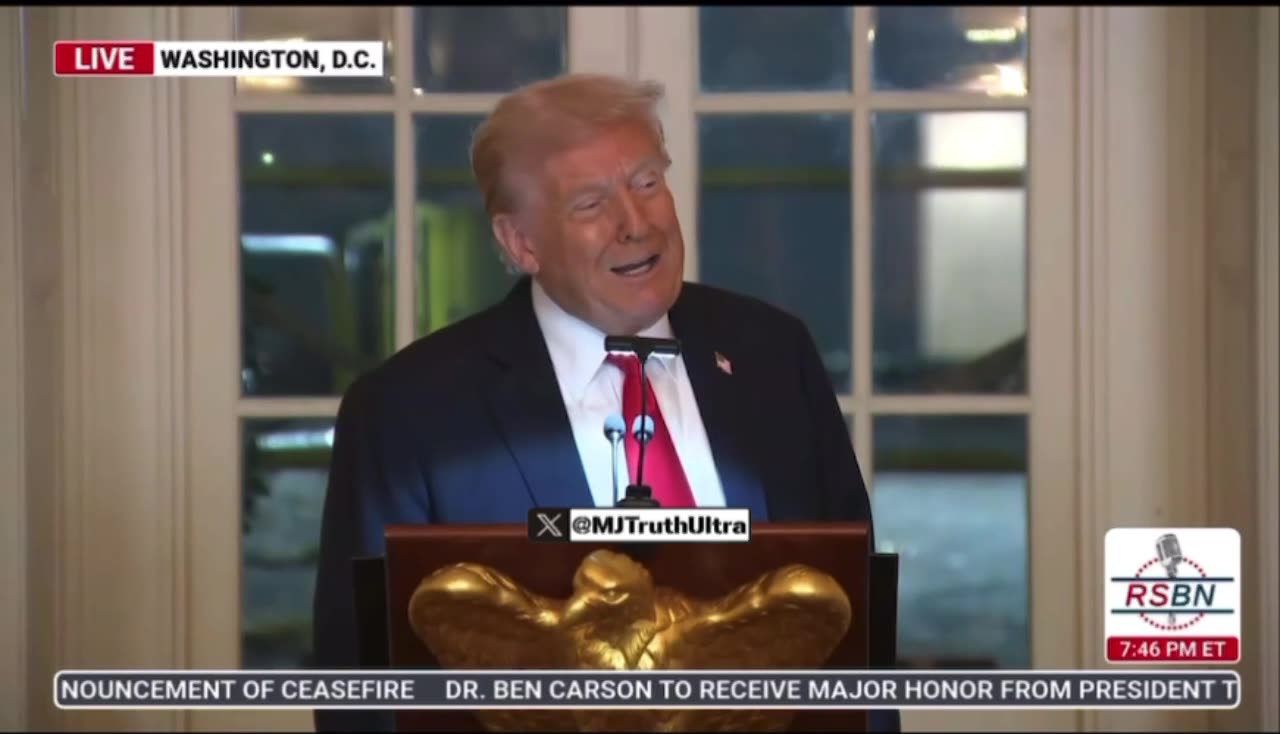 President Trump shows a model of the new White House Ballroom he’s building with his own money