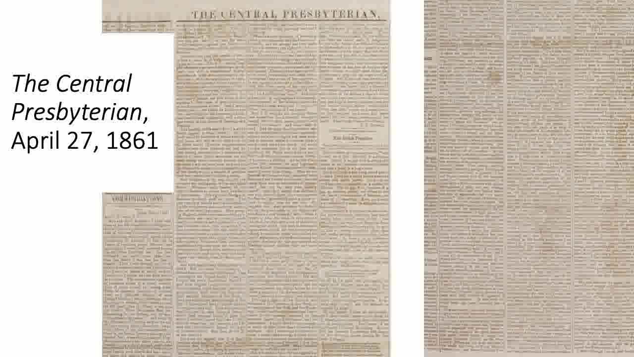 Dabney Letter April 1861