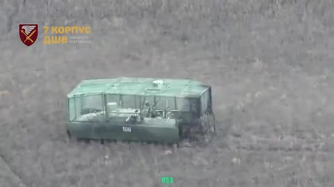 Russians with 2 APCs and 4 Motorbikes Get Caught Up in No-Man's Land
