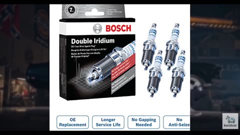 BOSCH 9621 OE Fine Wire Double Iridium Spark Plug - Pack of 4