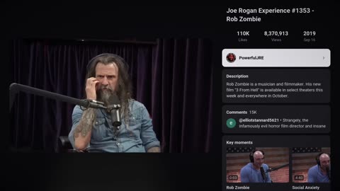 ROB ZOMBIE PODCAST ROAD TO BE IN RUMBLE CREATOR PROGRAM