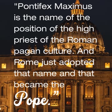 Pontifex Maximus: From Pagan Priest to Papal Throne