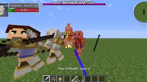 Minecraft Lord Sauron and orcs vs elves